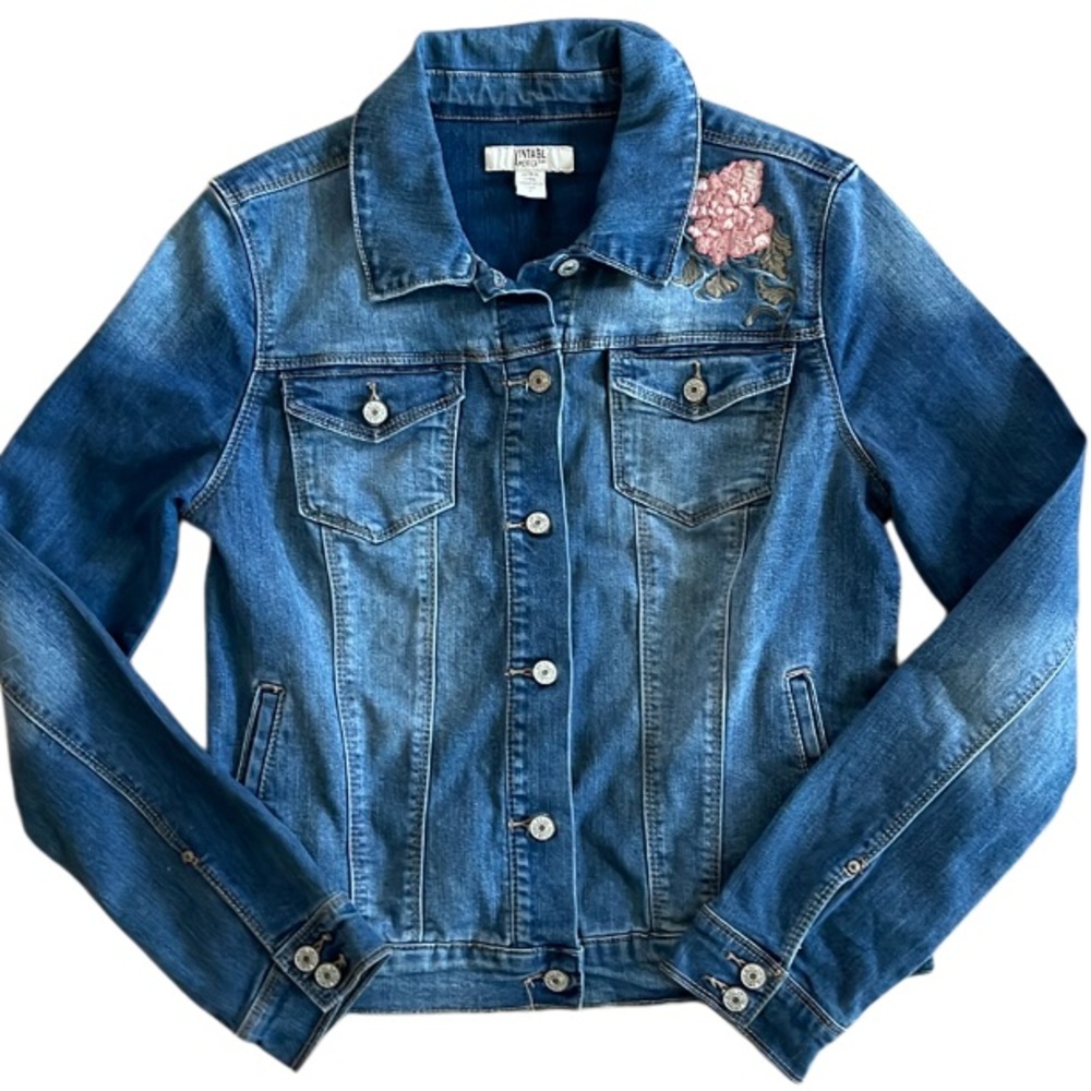 VINTAGE AMERICA BLUES WOMENS EMBROIDERED JEAN JACKET SIZE: SMALL